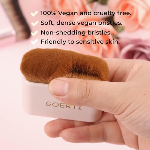 GOERTI Big Body Self Tanning Kabuki Brush for Flawless Sunless Tan