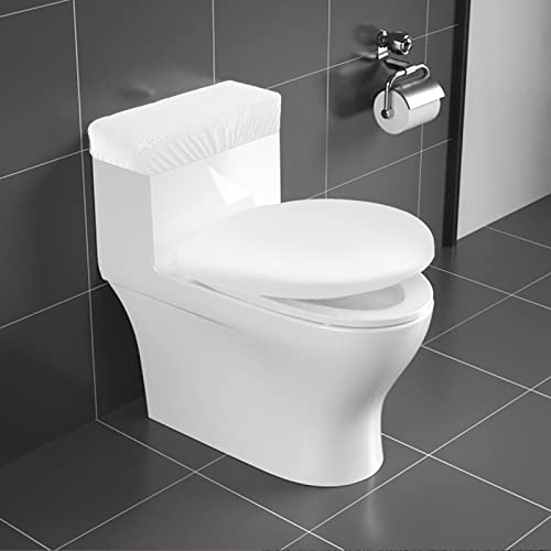 AZHCHKE Stretchy Toilet Tank Cover - White, Fits 13"-17" Tanks