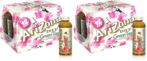 AriZona Diet Green Tea with Ginseng, 16 Fl Oz Bottles (24 Pack)