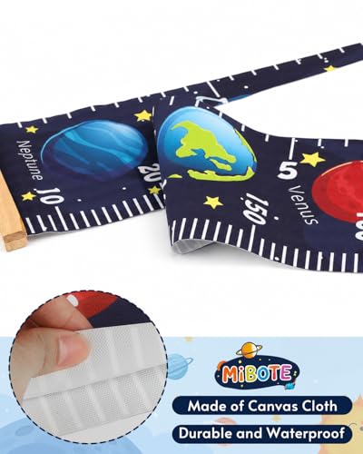 MIBOTE Kids Growth Height Chart - Removable Canvas Ruler, 79" x 7.9"