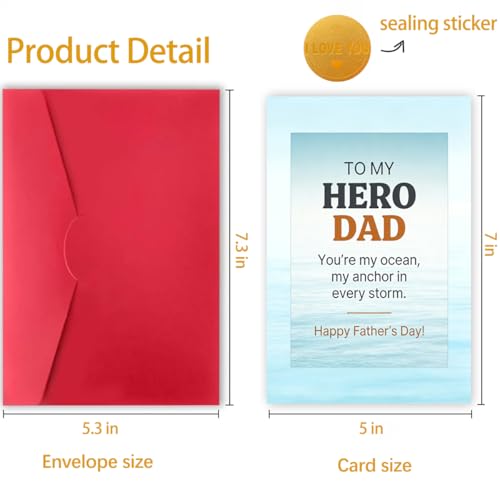 Hero Dad Father's Day Card - Nautical Ocean Anchor Greeting Card