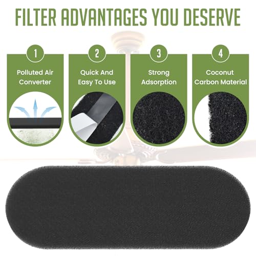 UBANU Universal Ceiling Fan Air Filters 9.84 x 3.54 Inch