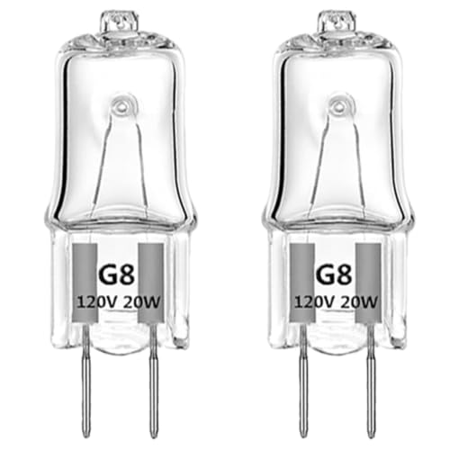 G8 Bi-Pin Bulb for GE/Samsung/Maytag Over-Stove Microwave, 2 Pack