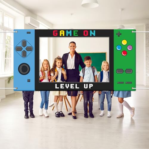 Large 73-Inch Video Game Photo Booth Frame for Birthday Parties