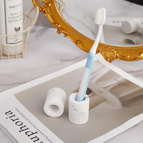 Amviner Mini Diatomite Toothbrush Holder Set - Quick-Dry Stone Organizer