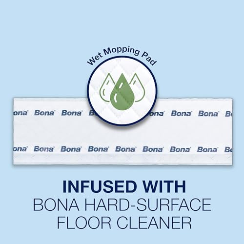 Bona Multi-Surface Disposable Wet Cleaning Pads - Unscented, 12 Count (Pack of 6)