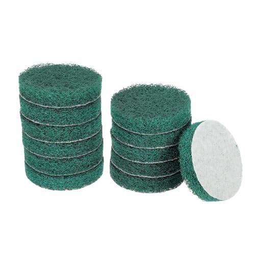 HARFINGTON 180 Grit Green Scouring Pads - 12pcs 3 Inch Drill Scrub Discs