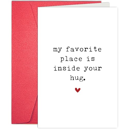 Leinessy Romantic Valentine's Day Card for Him or Her - 8x5.3"