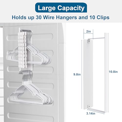 EASTTOWEST Magnetic Hanger Organizer - White Clothes Storage Rack