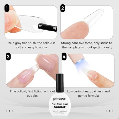 JODSONE 16.5ml Anti-Dust Strong Gel Nail Glue for False Nails