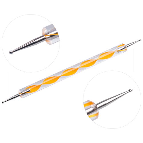 Petutu 10PCS Nail Art Dotting Tools Set Double-Sided Embossing Stylus
