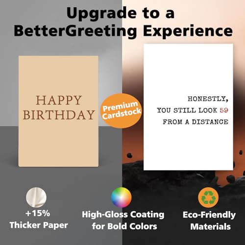Funny 60th Birthday Card – Humorous Gift for Men & Women