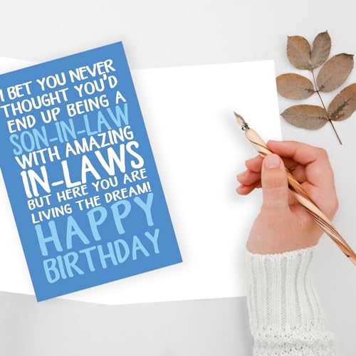 Funny Son-in-Law Birthday Card with Red Envelope – Humorous Greeting