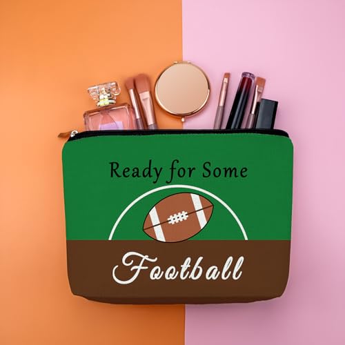 Football Makeup Bag Soccer Theme Cosmetic Pouch for Fans and Players