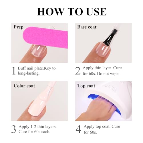 Imtiti Blue Gel Nail Polish - Baby Blue Soak Off UV LED Manicure 10ml