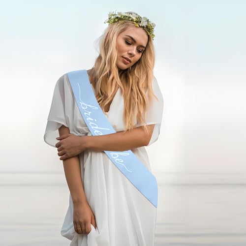 Blue Bride to Be Sash - Soft Satin Bachelorette Accessory