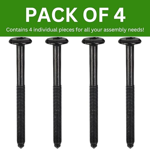 Replacement Long Screws for IKEA Part #106918 - Zinc Plated Steel (4 Pack)