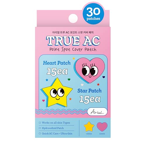 Ariul True AC Hydrocolloid Pimple Patches Star & Heart Blemish Spot Cover