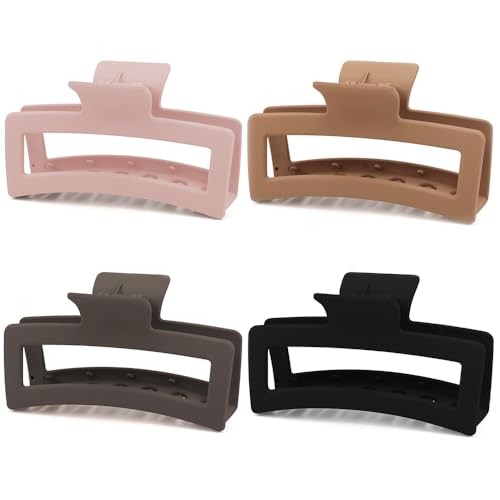 AOPRIE Large Claw Clips for Thick Hair 4-Pack Non-Slip Hair Accessories