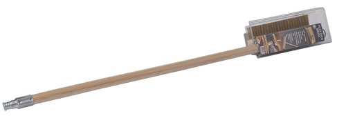 American METALCRAFT, Inc. American Metalcraft 1597 Wood Handle Oven Brush, Aluminum-Threaded Tip, 40-Inch Handle, Brown