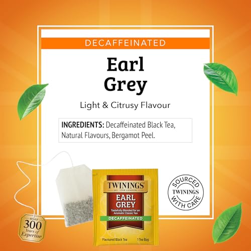 Twinings Decaf Earl Grey Black Tea Bags - 100 Count Pack