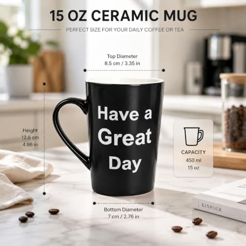 Funny Black Mug with Middle Finger Surprise - 15 oz - Variation of THIS listing