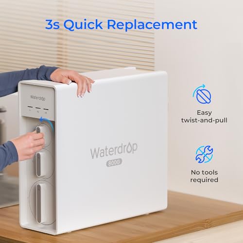 Waterdrop WD-F1G Filter, Replacement for WD-X12-Basic & WD-X8-Basic & WD-X8-PRO Reverse Osmosis System, 12-month Lifetime