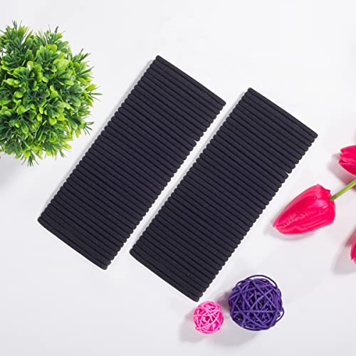 Sderoq 6mm Black Hair Ties 80-Piece Elastic Ponytail Holders for Thick Hair