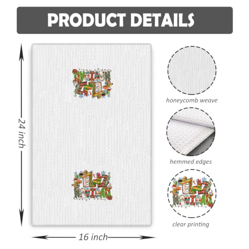 Christmas Kitchen Dish Towels 16x24 Inches - P- Christmas Towel