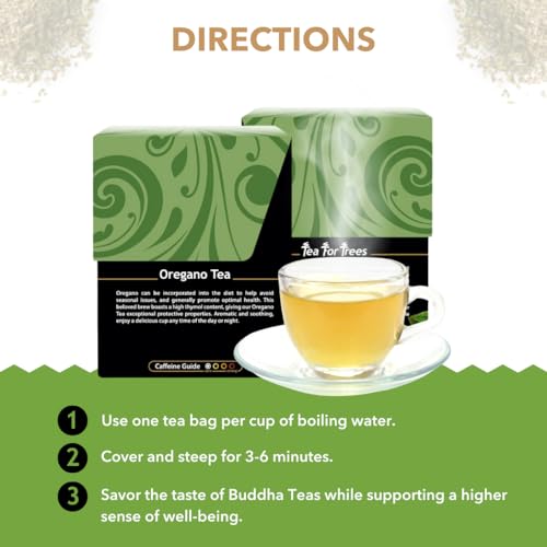 Buddha Teas Organic Oregano Herbal Tea - Caffeine-Free, 18 Tea Bags