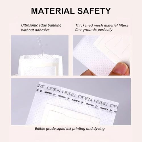 Portable Single Serve Coffee Filter Bags - 50 Count for Travel & Home