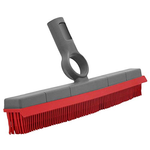FAYINA 11.5-Inch Rubber Floor Brush and Squeegee for Pet Hair Removal