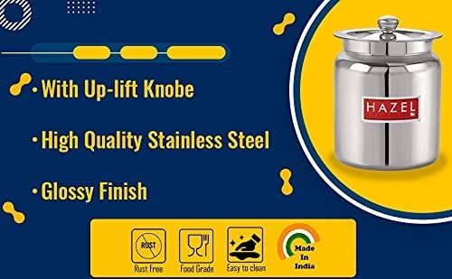 HAZEL 600 ML Stainless Steel Oil and Ghee Container for Kitchen | Multipurpose Oil Container