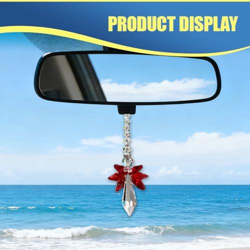 Angel Crystal Car Hanging Ornament - Rhinestone Rearview Mirror Charm