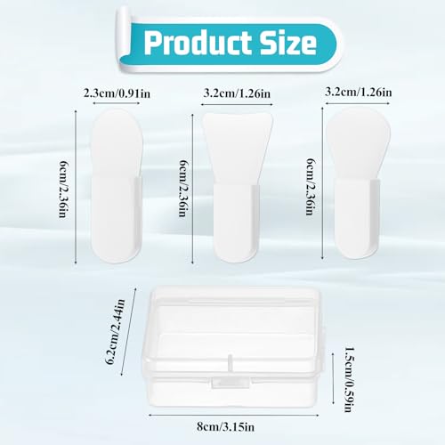 Xelsluthe 3 Pcs Silicone Face Mask Applicator Mini Spatula Brush Set