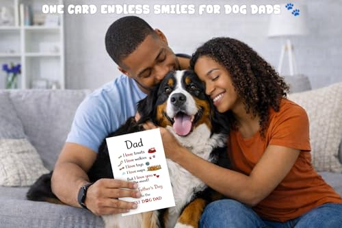 Funny Dog Dad Father's Day Card - 5.5" x 8" for Pet Lovers