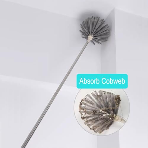 Yidaimi Cobweb Duster with Extension Pole & 3 Heads - 1.8 to 7.2 FT