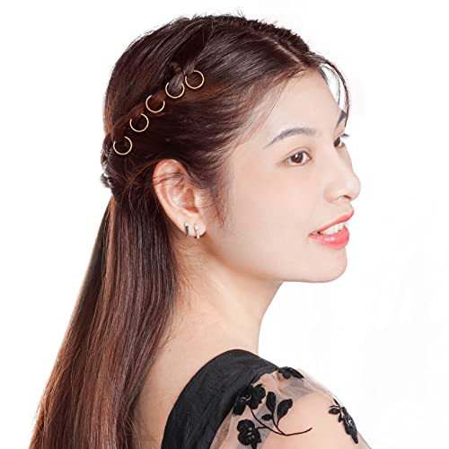 Nydotd 180 Pcs Metal Hair Rings & Braid Clips for Dreadlocks