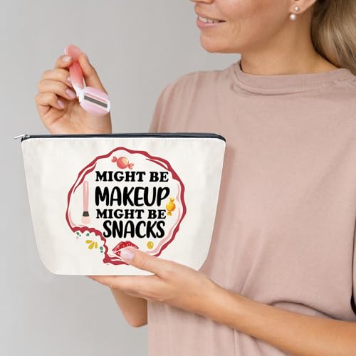 Funny Cosmetic Snack Bag Linen Travel Makeup Pouch Friendship Gift