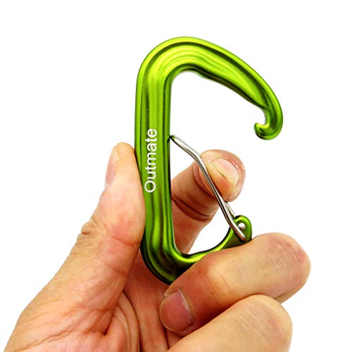 12kN 3.2"x2" Heavy-Duty Carabiner Clips - Durable, Lightweight Aluminum Alloy Carabiners for Hiking, Camping, Keychains, Dog Leashes, Hammocks & More
