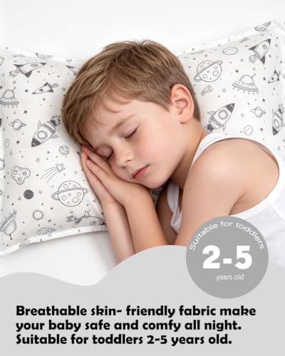 ALVABABY Toddler Pillowcases Cotton 2-Pack for 13x18 & 12x16 Pillows