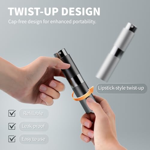 YIKIBOX 8ml Refillable Travel Perfume Atomizer - Leak-Proof Mini Spray Bottle