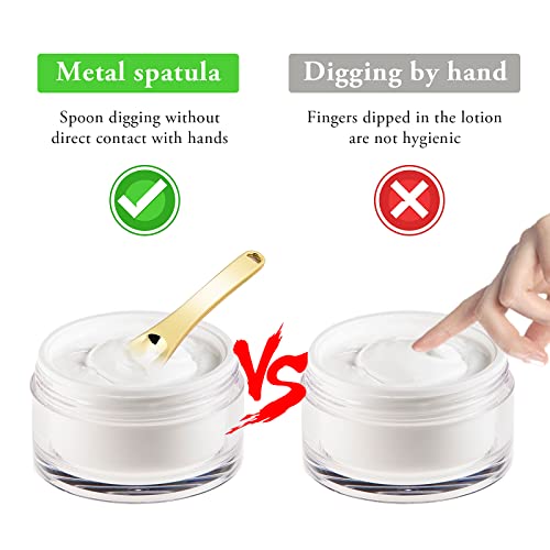 WLLHYF Mini Metal Makeup Spatula - 3 Pack Reusable Cosmetic Scoop for Face Mask and Cream