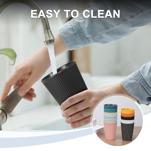 uxcell 4pcs Bathroom Toothbrush Cups Gray/White - Reusable Plastic Storage