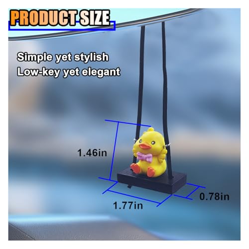 Swinging Duck Car Hanging Ornament - Cute Rearview Mirror Charm