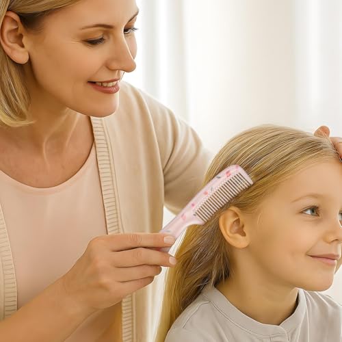 Larrel Toddler Hair Comb Set 2-Piece Pink Strawberry Anti-Static