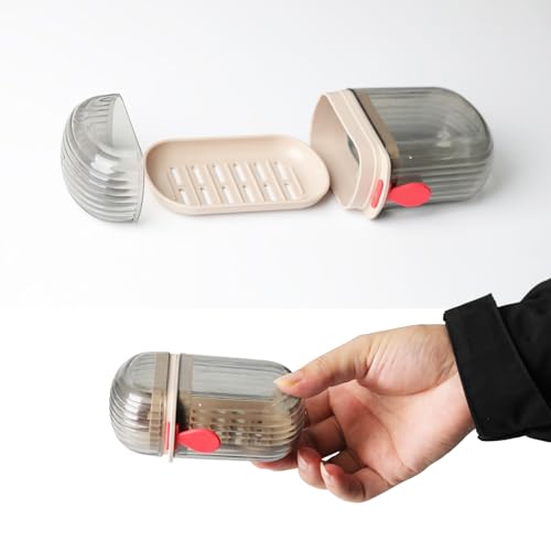 Portable Travel Soap Case - Drainable, Leak-Proof, Clear Plastic