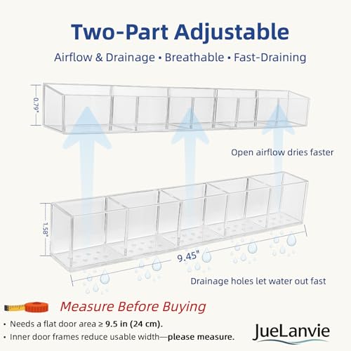 JueLanvie Acrylic Straw Organizer & Dispenser for Cabinet Door