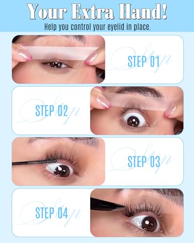 Mavphnee Lash Tape for DIY Eyelash Extensions, 3 Rolls Blue Breathable Microporous Eyelid Tape