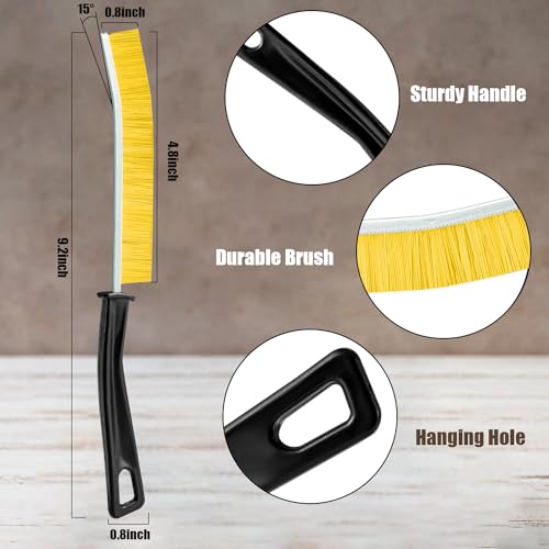 JHBEEY 3 Pack Crevice Cleaning Brushes Hard Bristle Gap & Grout Cleaners